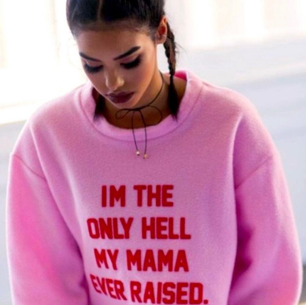 Daydream Nation Cotton Candy the Only Hell Couch Chaser Sweatshirt Size Medium